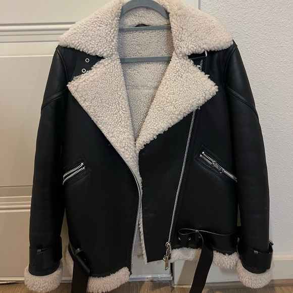 All saints leather and fur coat. Size XS - Picture 1 of 4